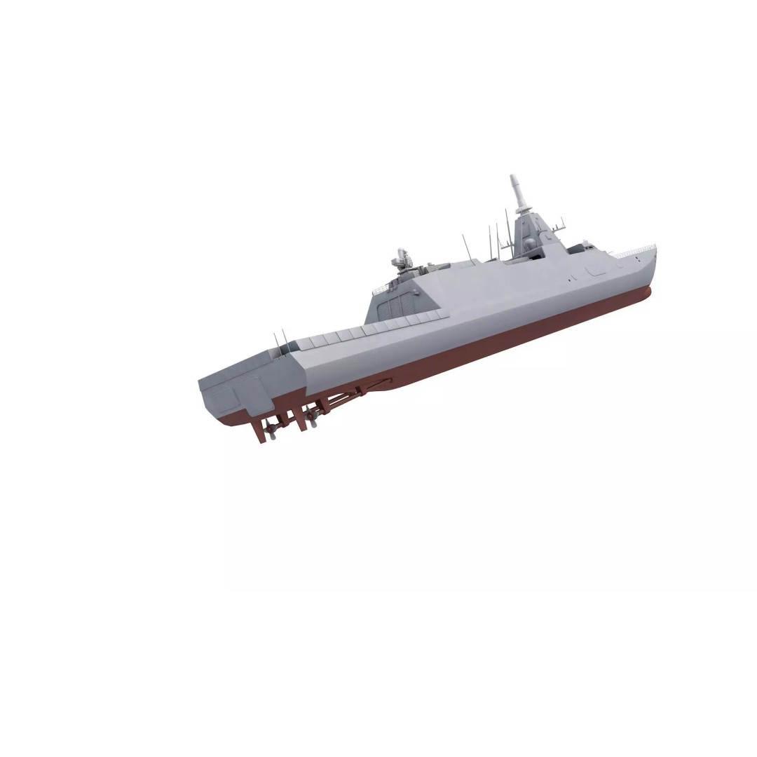 Mogami-class Frigate 3D Model – High Poly Game Asset, FBX, OBJ - View 7
