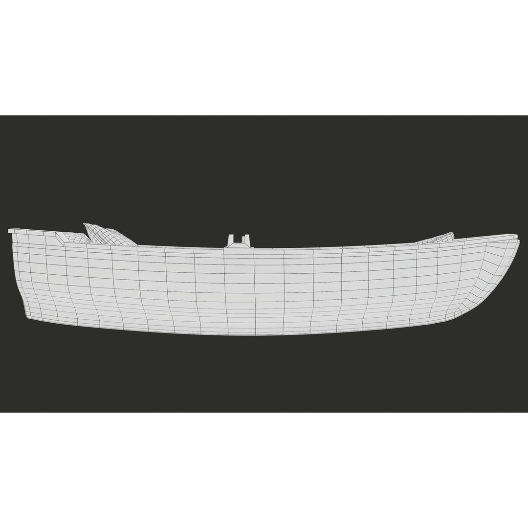 Old Wooden Boat 3D Model – Low Poly PBR Game Asset, FBX, Blender - View 21