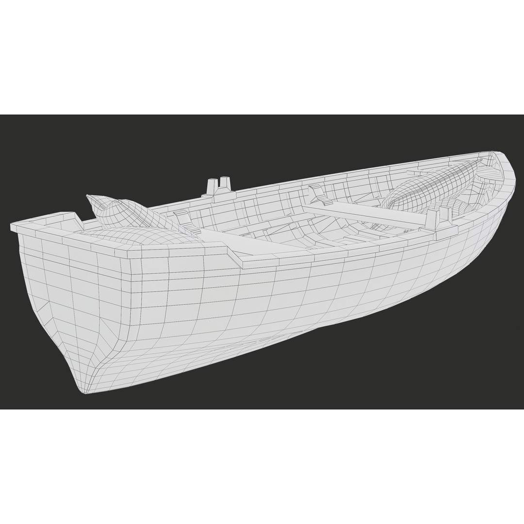 Old Wooden Boat 3D Model – Low Poly PBR Game Asset, FBX, Blender - View 22