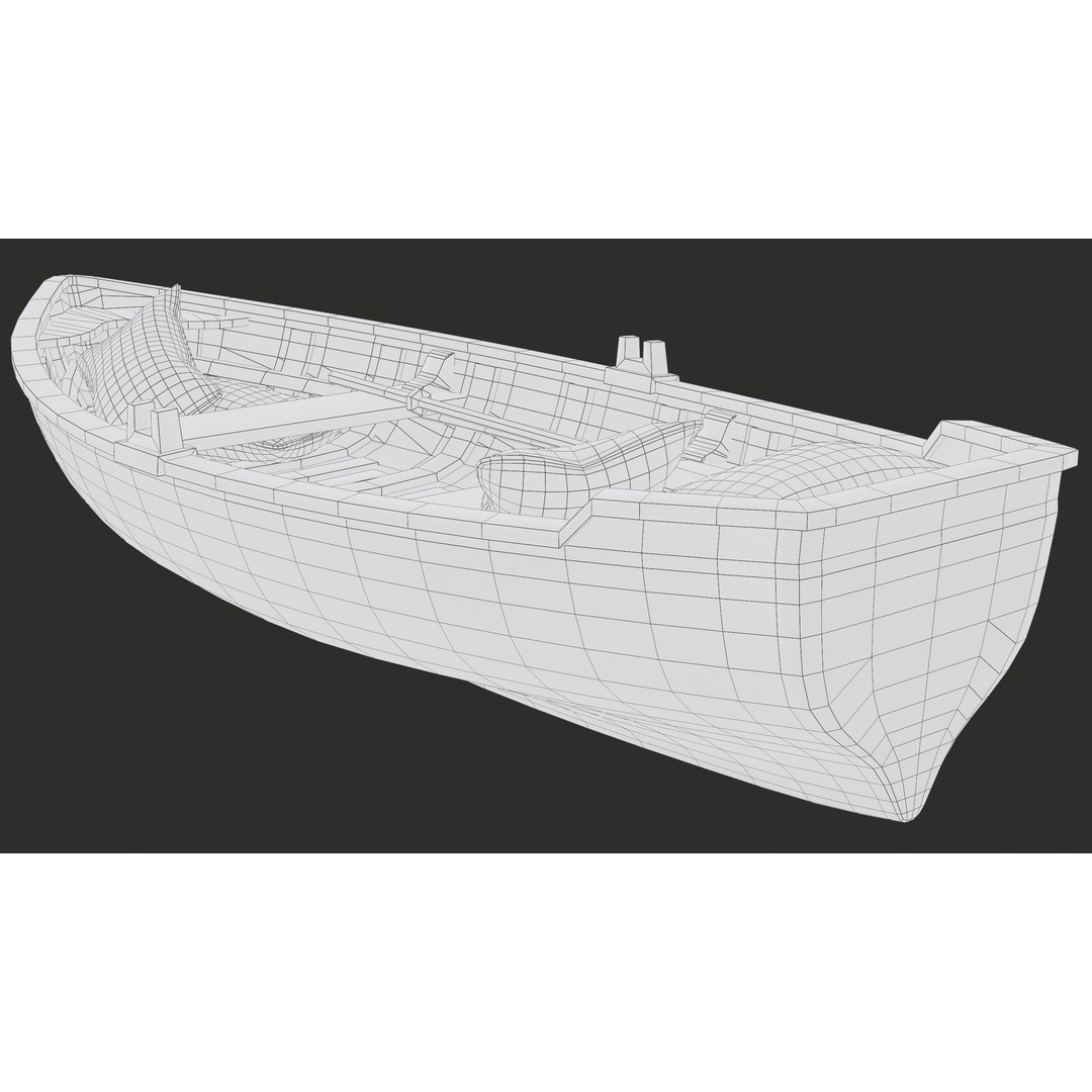 Old Wooden Boat 3D Model – Low Poly PBR Game Asset, FBX, Blender - View 24