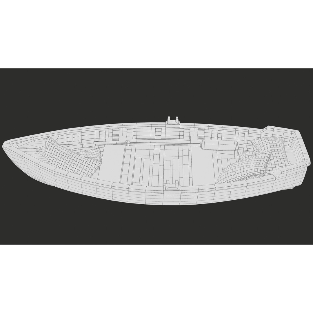 Old Wooden Boat 3D Model – Low Poly PBR Game Asset, FBX, Blender - View 25