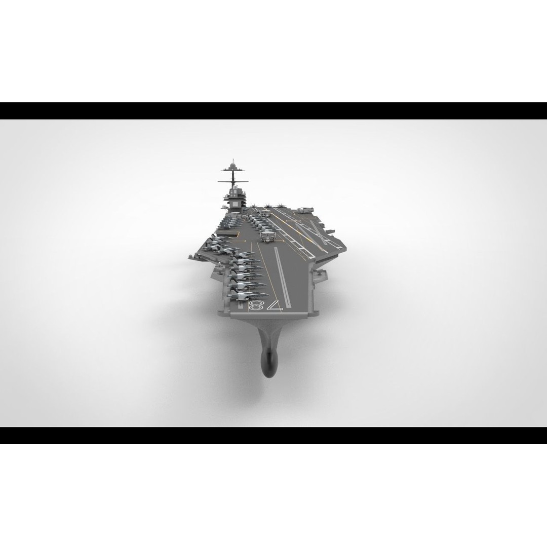 USS Gerald R. Ford CVN 78 3D Model – High Poly Military Watercraft, FBX, Blender