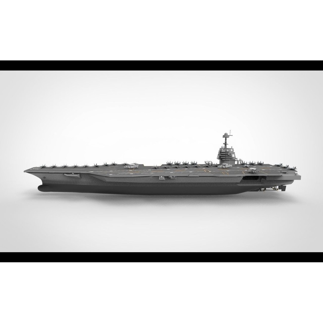 USS Gerald R. Ford CVN 78 3D Model – High Poly Military Watercraft, FBX, Blender - View 10
