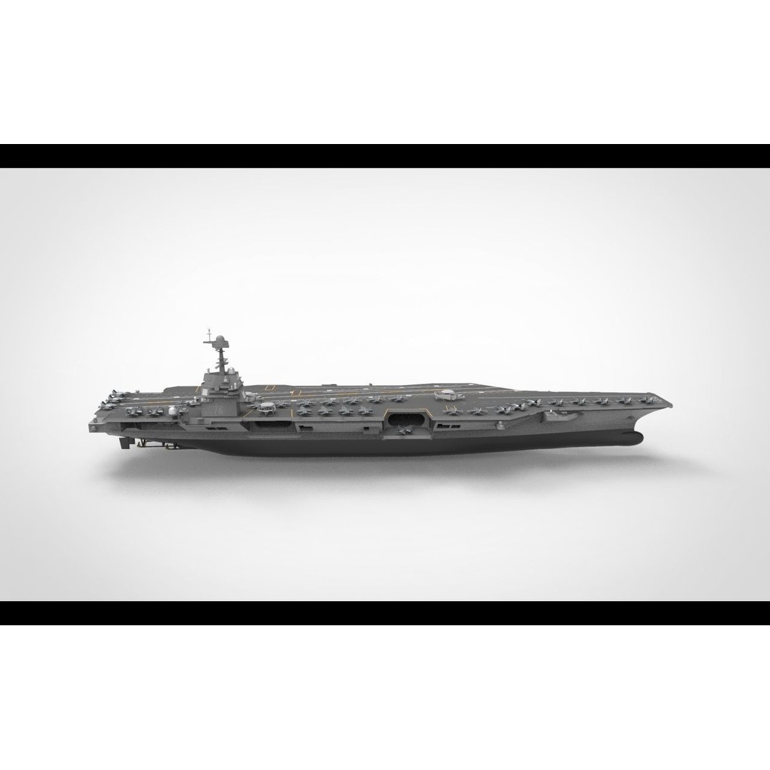 USS Gerald R. Ford CVN 78 3D Model – High Poly Military Watercraft, FBX, Blender - View 9