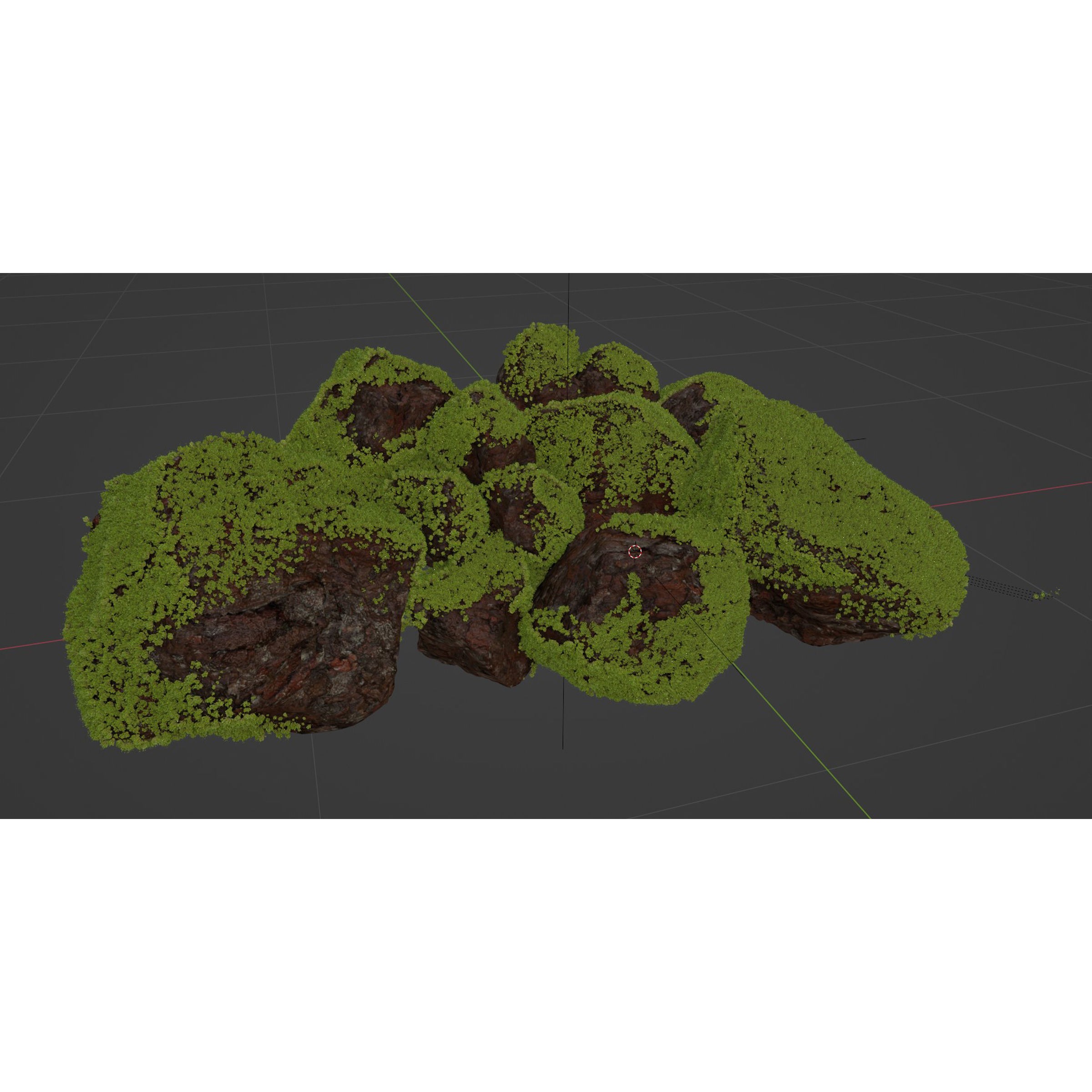 Mossy Rocks Garden Collection - Game-Ready 3D Model