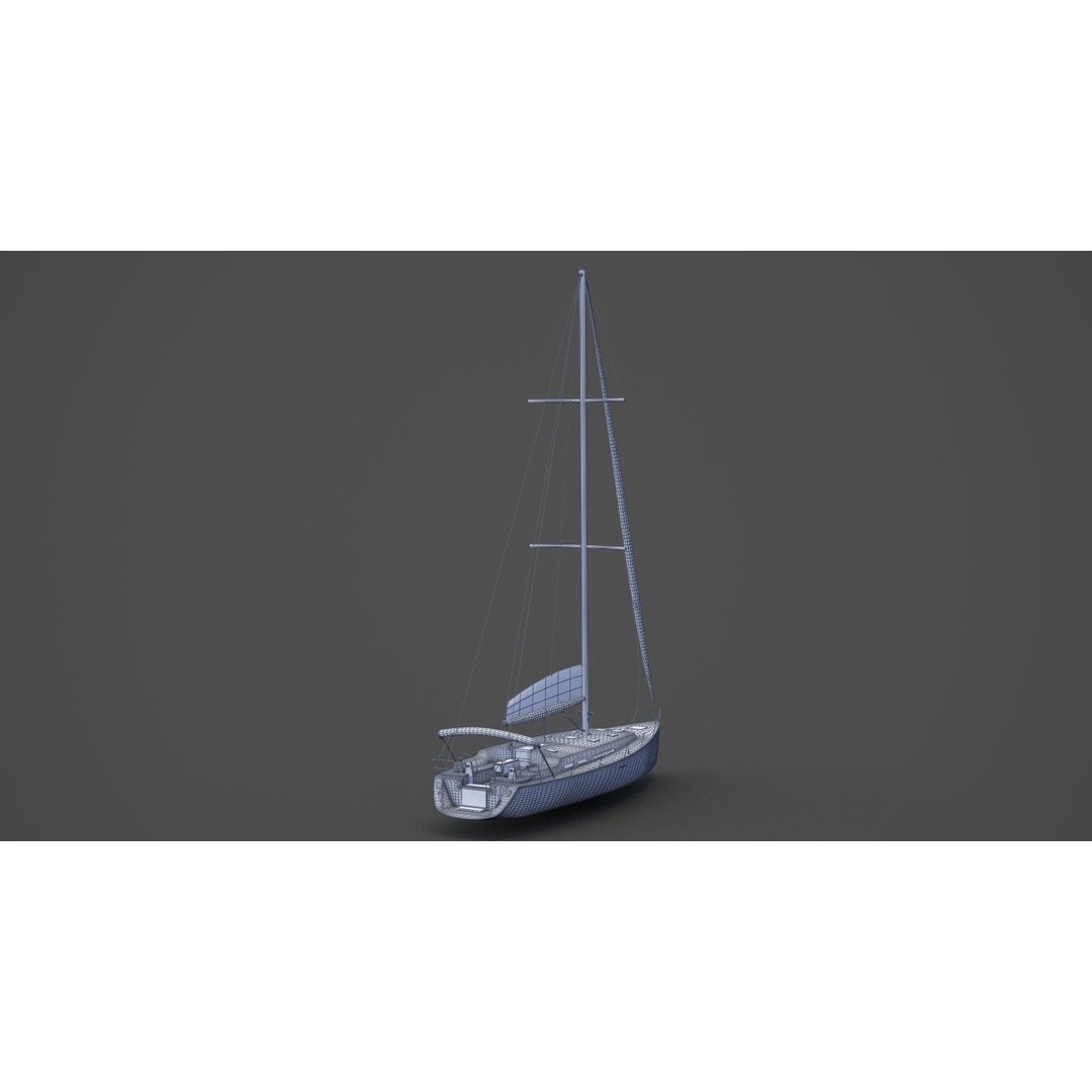 Photorealistic Yacht 3D Model – Luxury Vessel, FBX, OBJ, Animation Ready