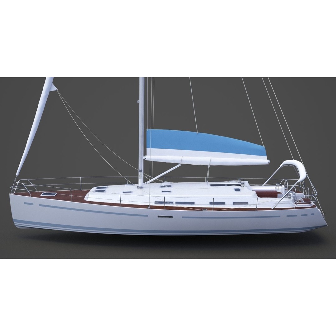 Photorealistic Yacht 3D Model – Luxury Vessel, FBX, OBJ, Animation Ready - View 11