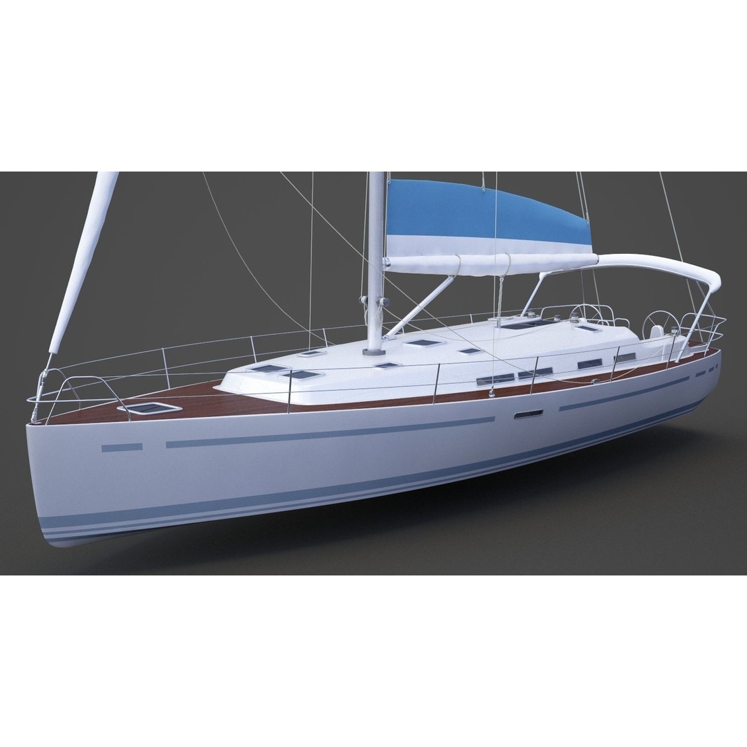 Photorealistic Yacht 3D Model – Luxury Vessel, FBX, OBJ, Animation Ready - View 12