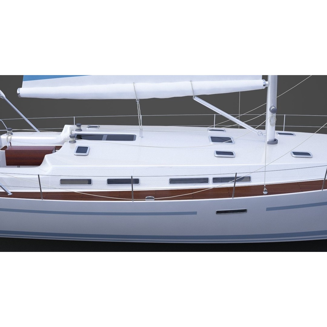 Photorealistic Yacht 3D Model – Luxury Vessel, FBX, OBJ, Animation Ready - View 14