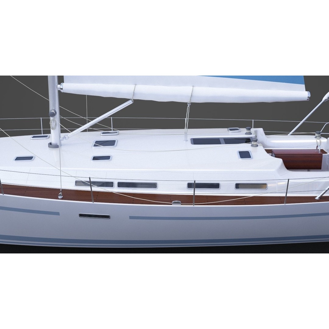 Photorealistic Yacht 3D Model – Luxury Vessel, FBX, OBJ, Animation Ready - View 17