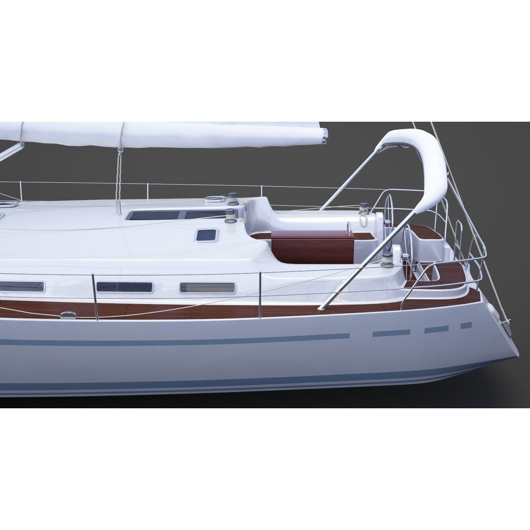 Photorealistic Yacht 3D Model – Luxury Vessel, FBX, OBJ, Animation Ready - View 18