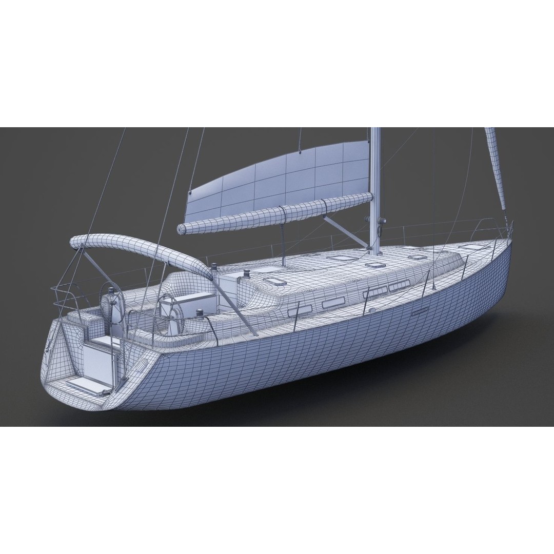 Photorealistic Yacht 3D Model – Luxury Vessel, FBX, OBJ, Animation Ready - View 24