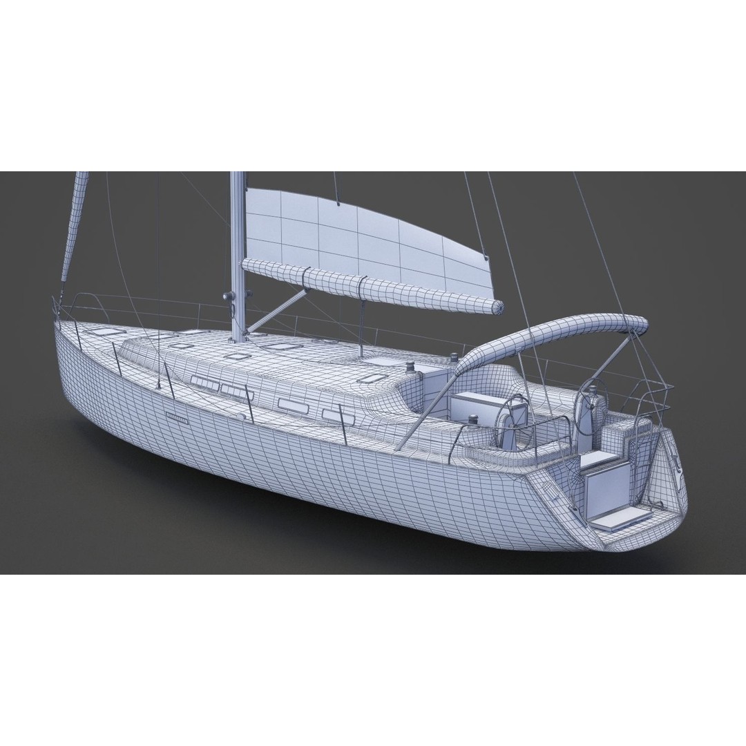 Photorealistic Yacht 3D Model – Luxury Vessel, FBX, OBJ, Animation Ready - View 25