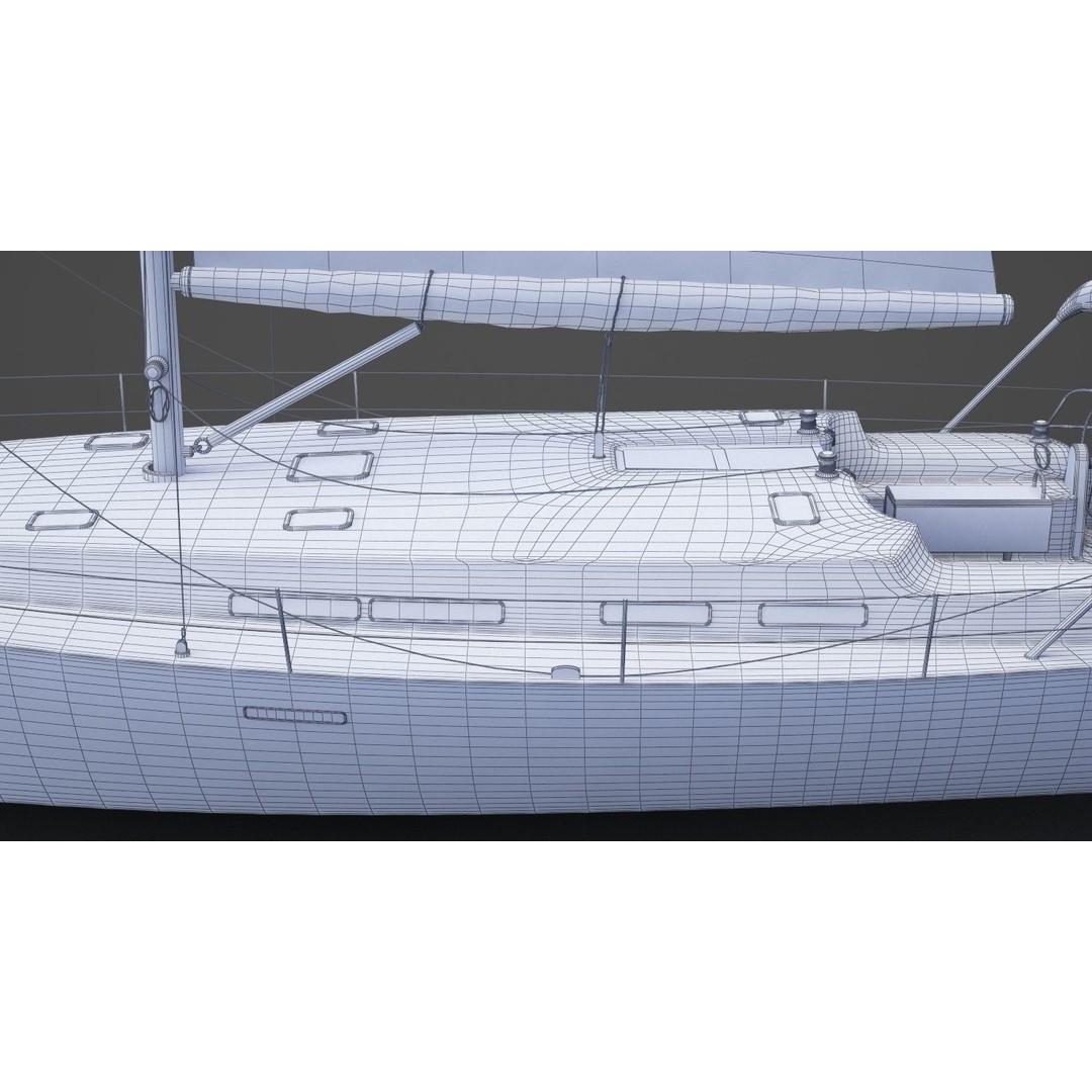 Photorealistic Yacht 3D Model – Luxury Vessel, FBX, OBJ, Animation Ready - View 27