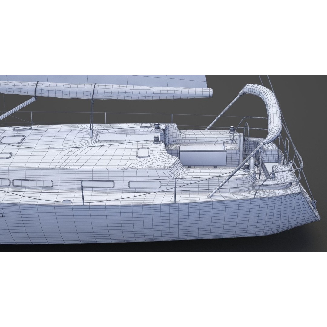 Photorealistic Yacht 3D Model – Luxury Vessel, FBX, OBJ, Animation Ready - View 28