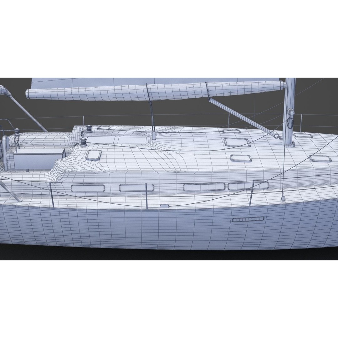 Photorealistic Yacht 3D Model – Luxury Vessel, FBX, OBJ, Animation Ready - View 30
