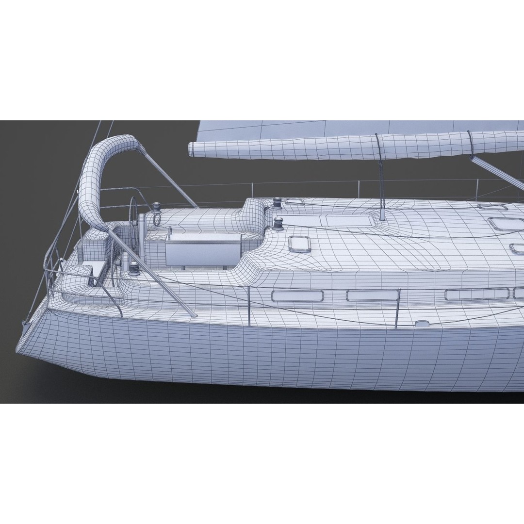 Photorealistic Yacht 3D Model – Luxury Vessel, FBX, OBJ, Animation Ready - View 31