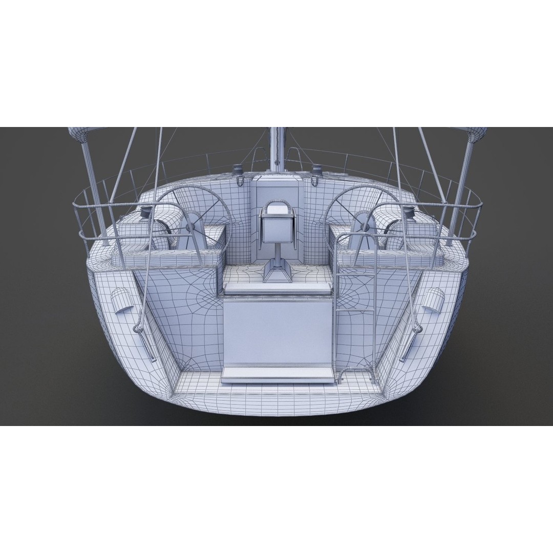 Photorealistic Yacht 3D Model – Luxury Vessel, FBX, OBJ, Animation Ready - View 32