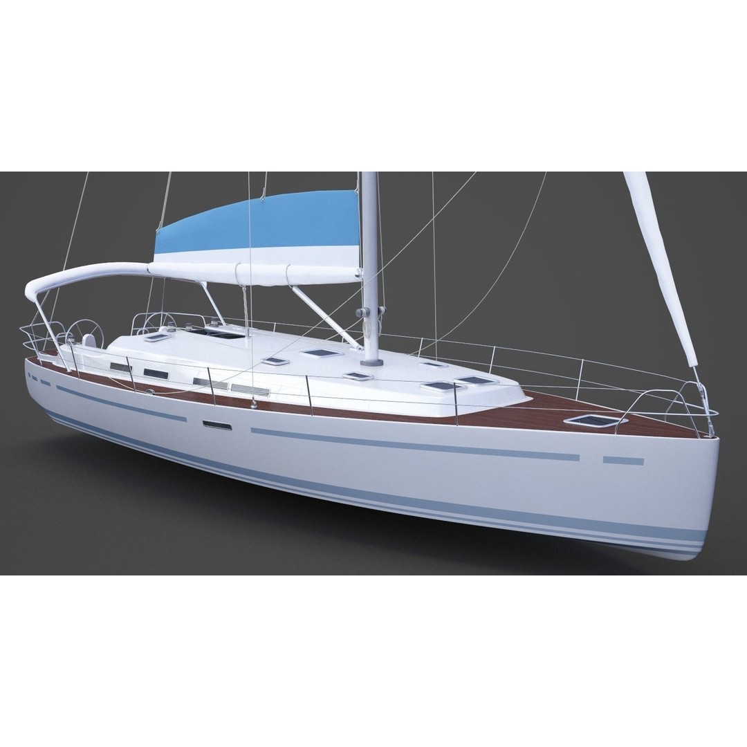Photorealistic Yacht 3D Model – Luxury Vessel, FBX, OBJ, Animation Ready - View 6