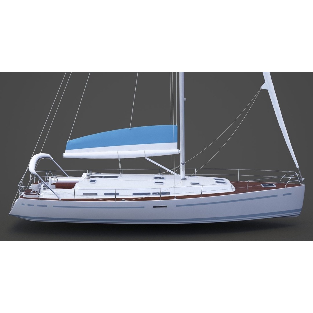 Photorealistic Yacht 3D Model – Luxury Vessel, FBX, OBJ, Animation Ready - View 7