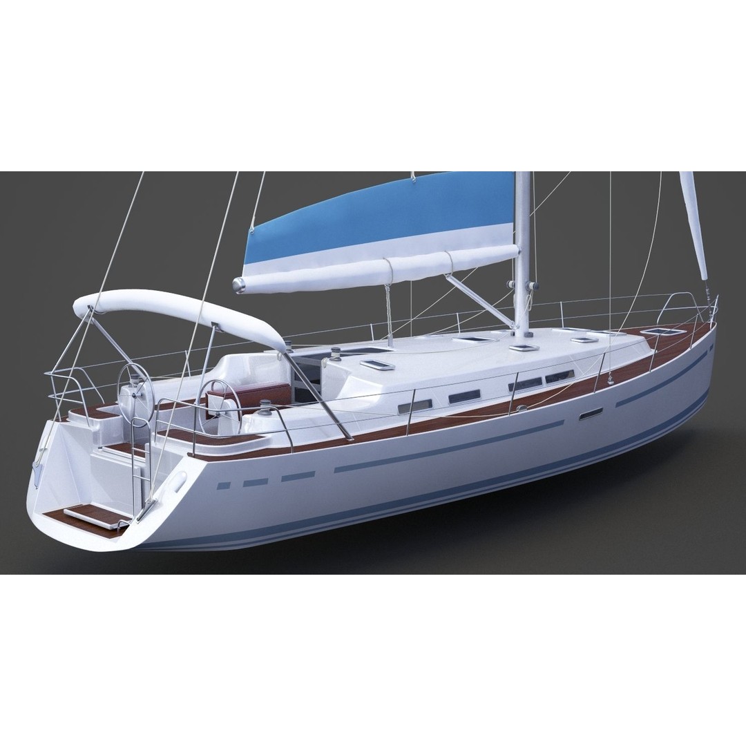 Photorealistic Yacht 3D Model – Luxury Vessel, FBX, OBJ, Animation Ready - View 8