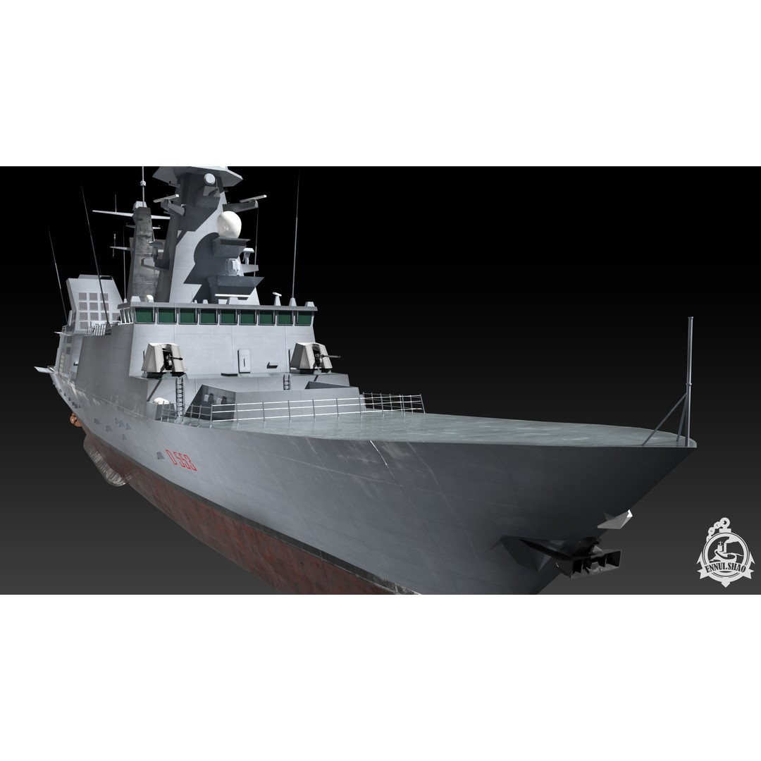 Horizon Class Destroyer 3D Model – Low Poly Game Ready Asset, FBX, OBJ - View 8