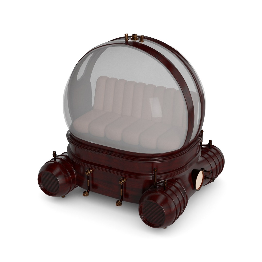 Personal Submersible 3D Model – Realistic Low Poly Watercraft, FBX