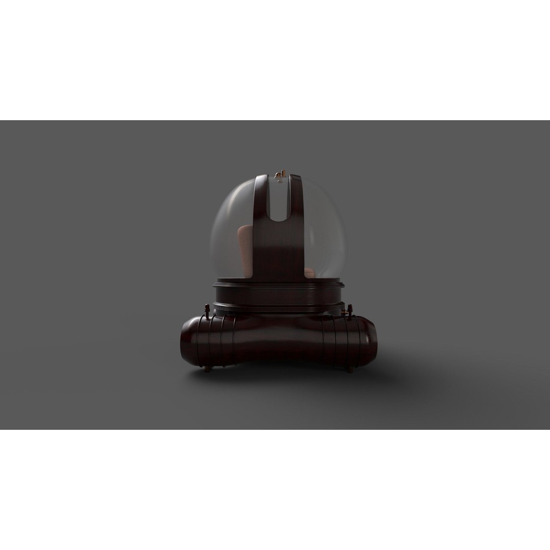 Personal Submersible 3D Model – Realistic Low Poly Watercraft, FBX - View 7