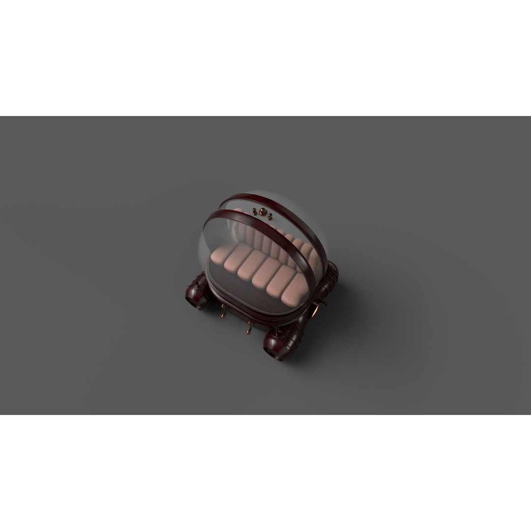 Personal Submersible 3D Model – Realistic Low Poly Watercraft, FBX - View 9