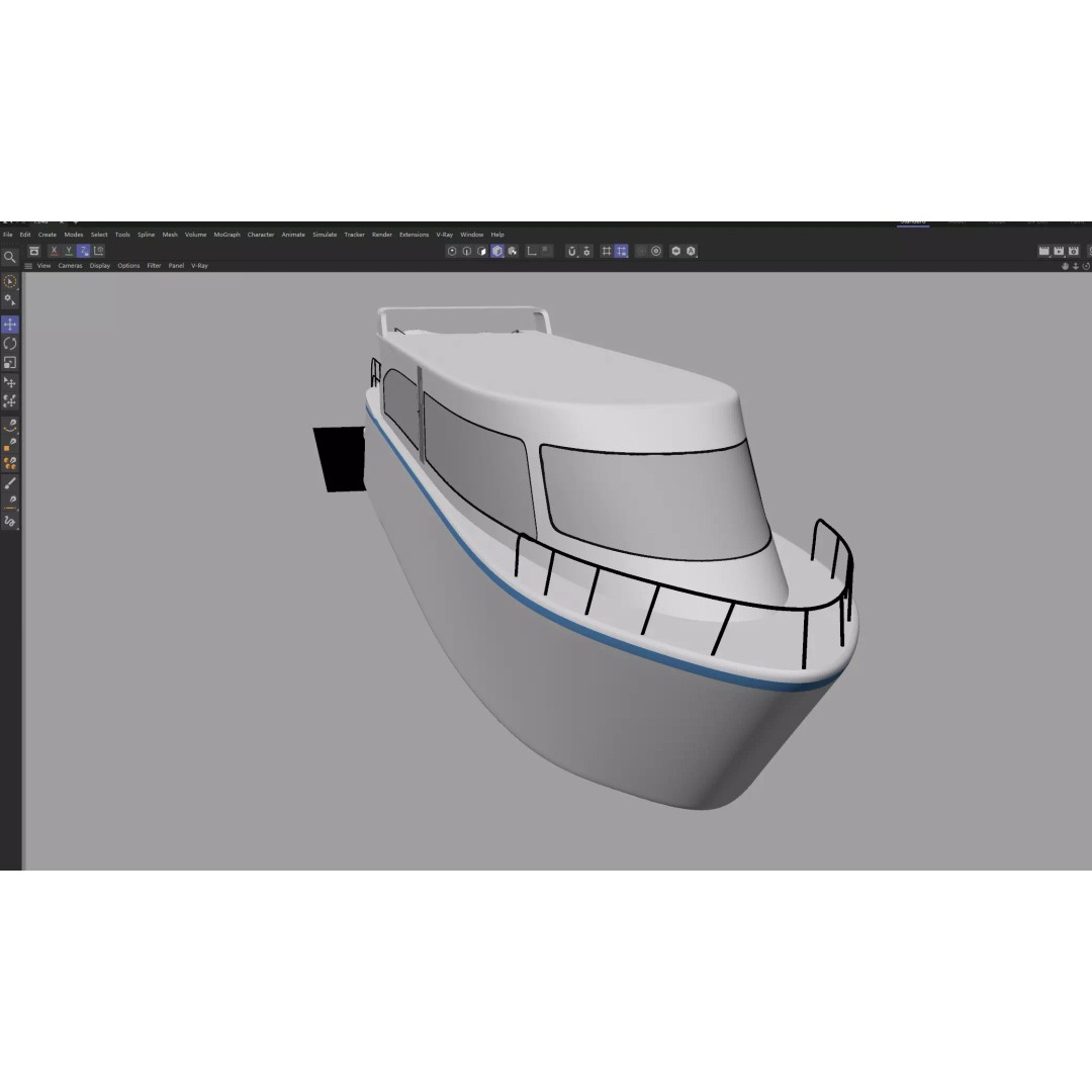 Modern Passenger Ferry 3D Model – Sleek Design, PBR Textures, FBX - View 14