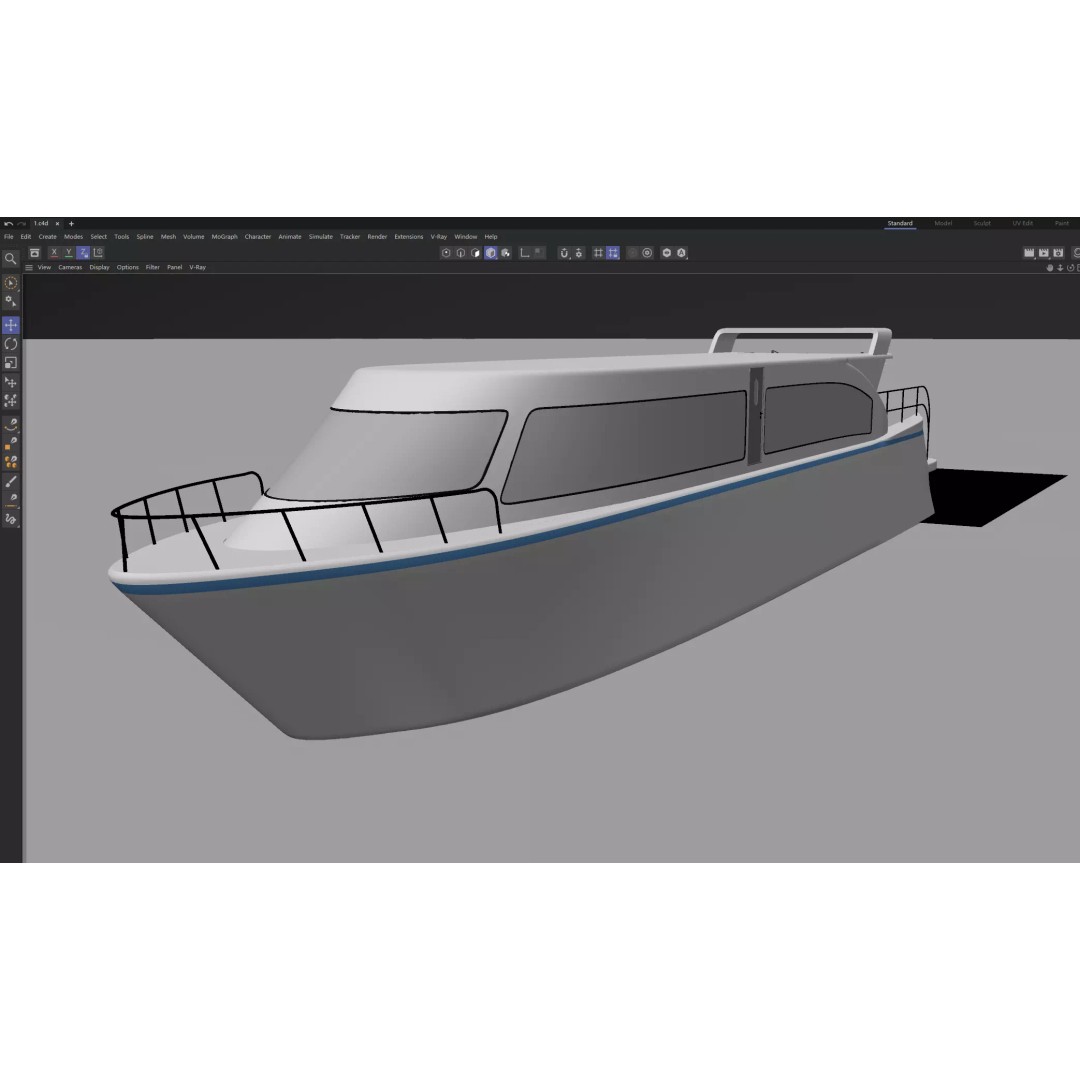 Modern Passenger Ferry 3D Model – Sleek Design, PBR Textures, FBX - View 17