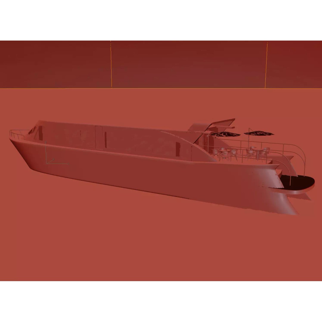 Modern Passenger Ferry 3D Model – Sleek Design, PBR Textures, FBX - View 19