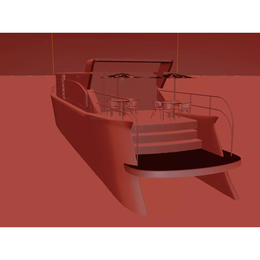 Modern Passenger Ferry 3D Model – Sleek Design, PBR Textures, FBX - View 20