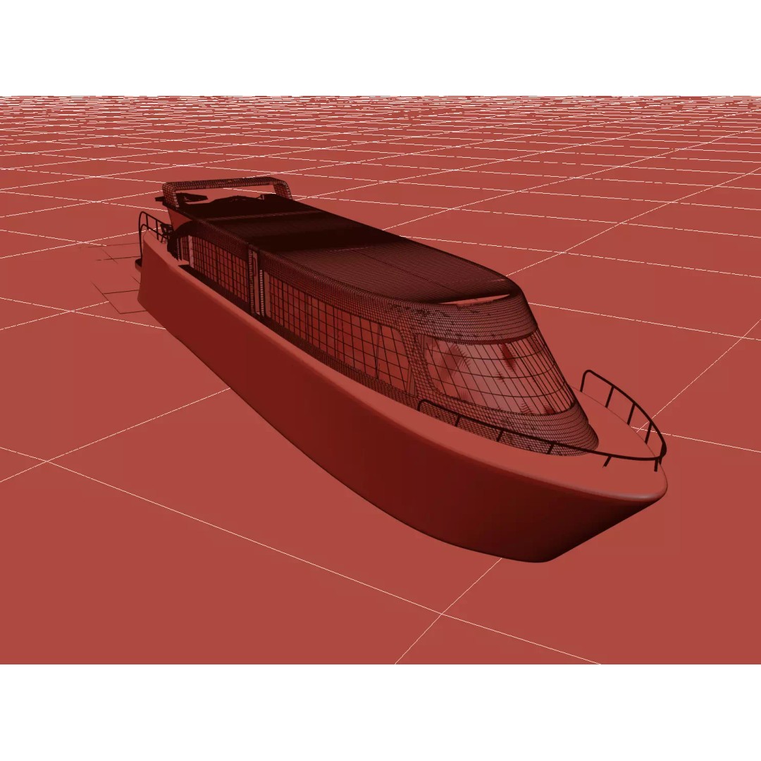 Modern Passenger Ferry 3D Model – Sleek Design, PBR Textures, FBX - View 21