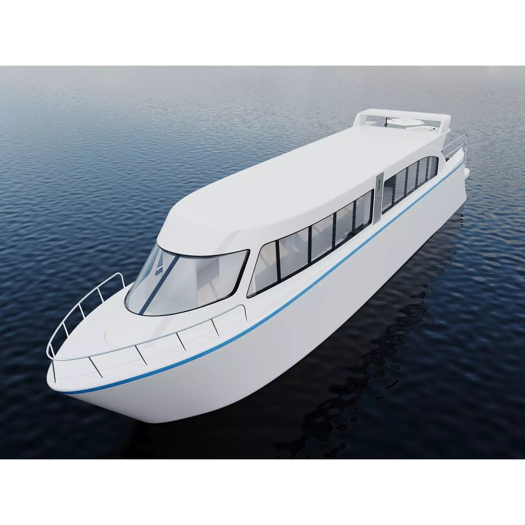 Modern Passenger Ferry 3D Model – Sleek Design, PBR Textures, FBX - View 5