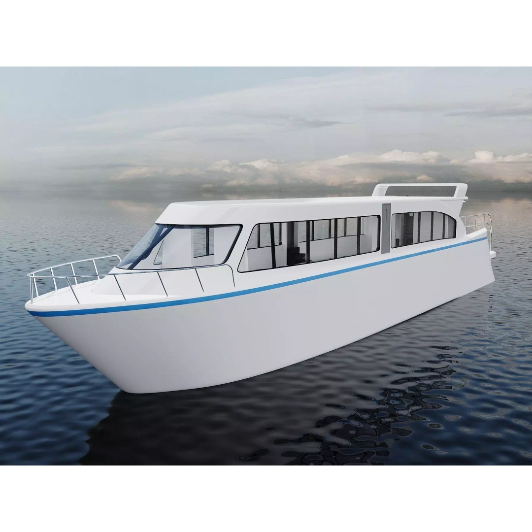 Modern Passenger Ferry 3D Model – Sleek Design, PBR Textures, FBX - View 9
