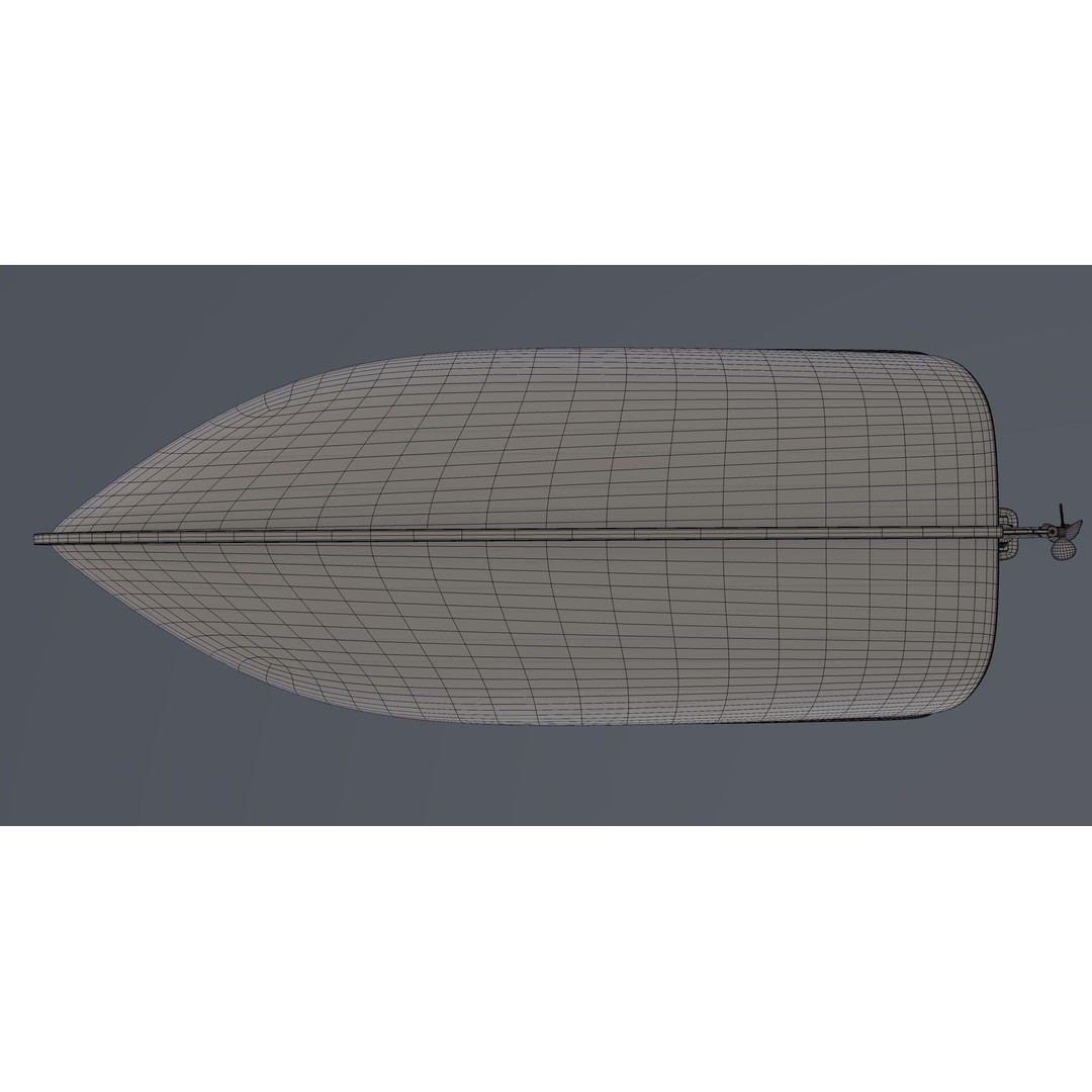 Motorboat 3D Model – Historical Fishing Boat, PBR Textures, FBX - View 9