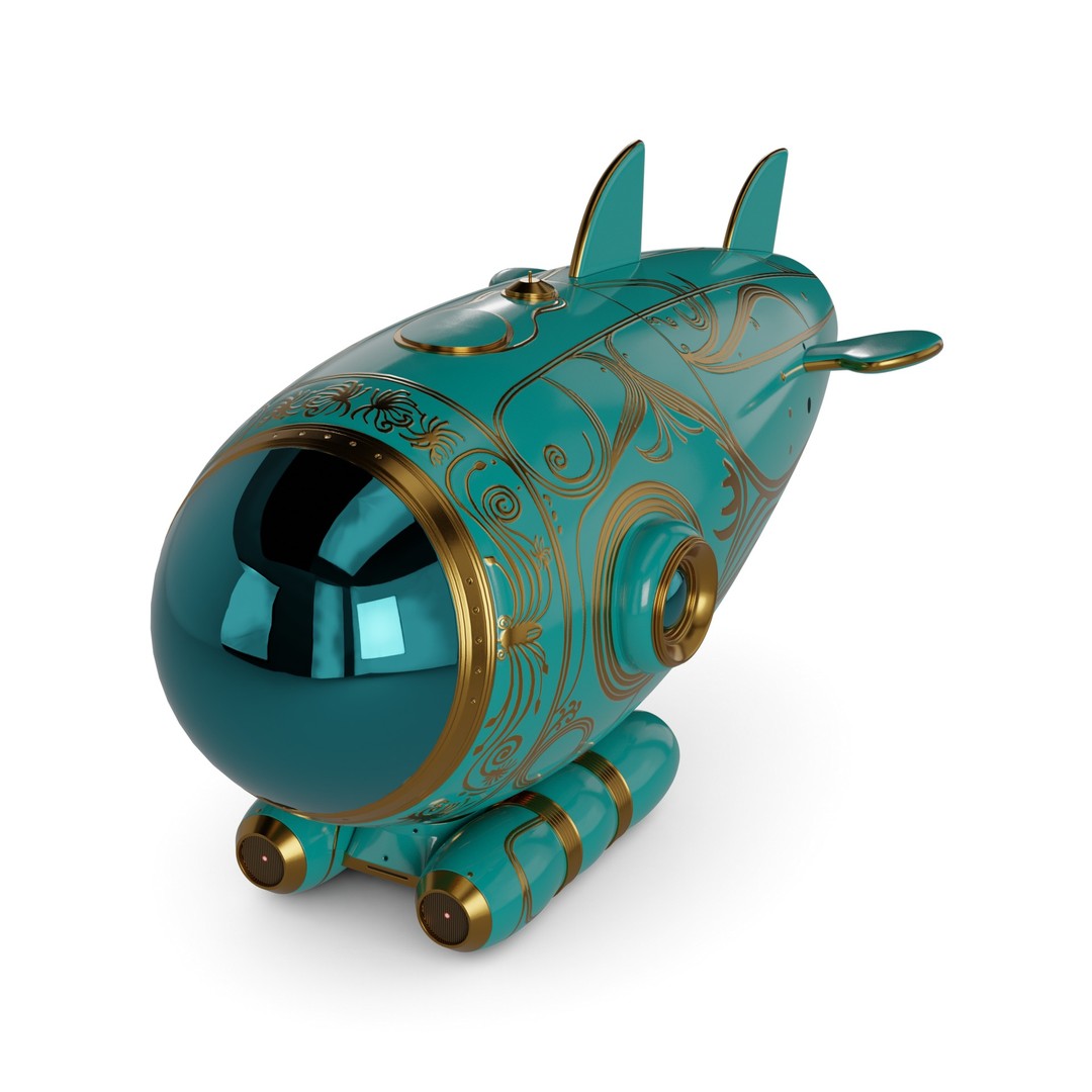 Personal Submersible 3D Model – Sleek Recreational Watercraft, FBX