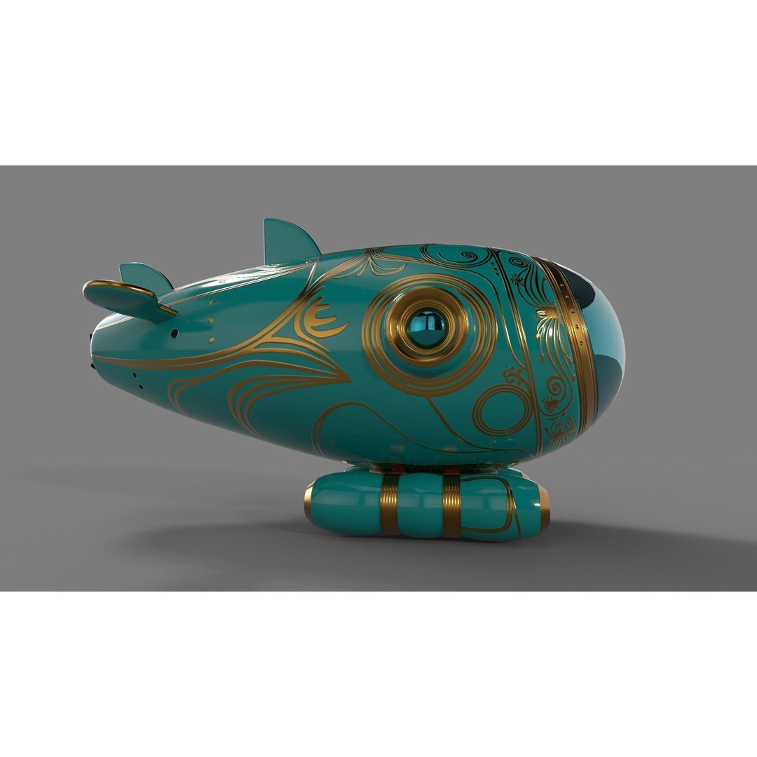 Personal Submersible 3D Model – Sleek Recreational Watercraft, FBX - View 7