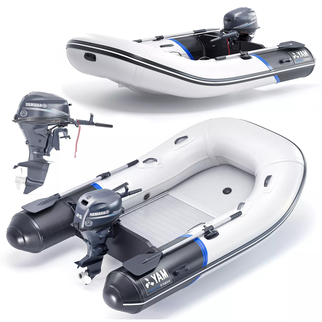 YAM 310S Boat 3D Model – Realistic High Poly Asset, FBX & More - View 2