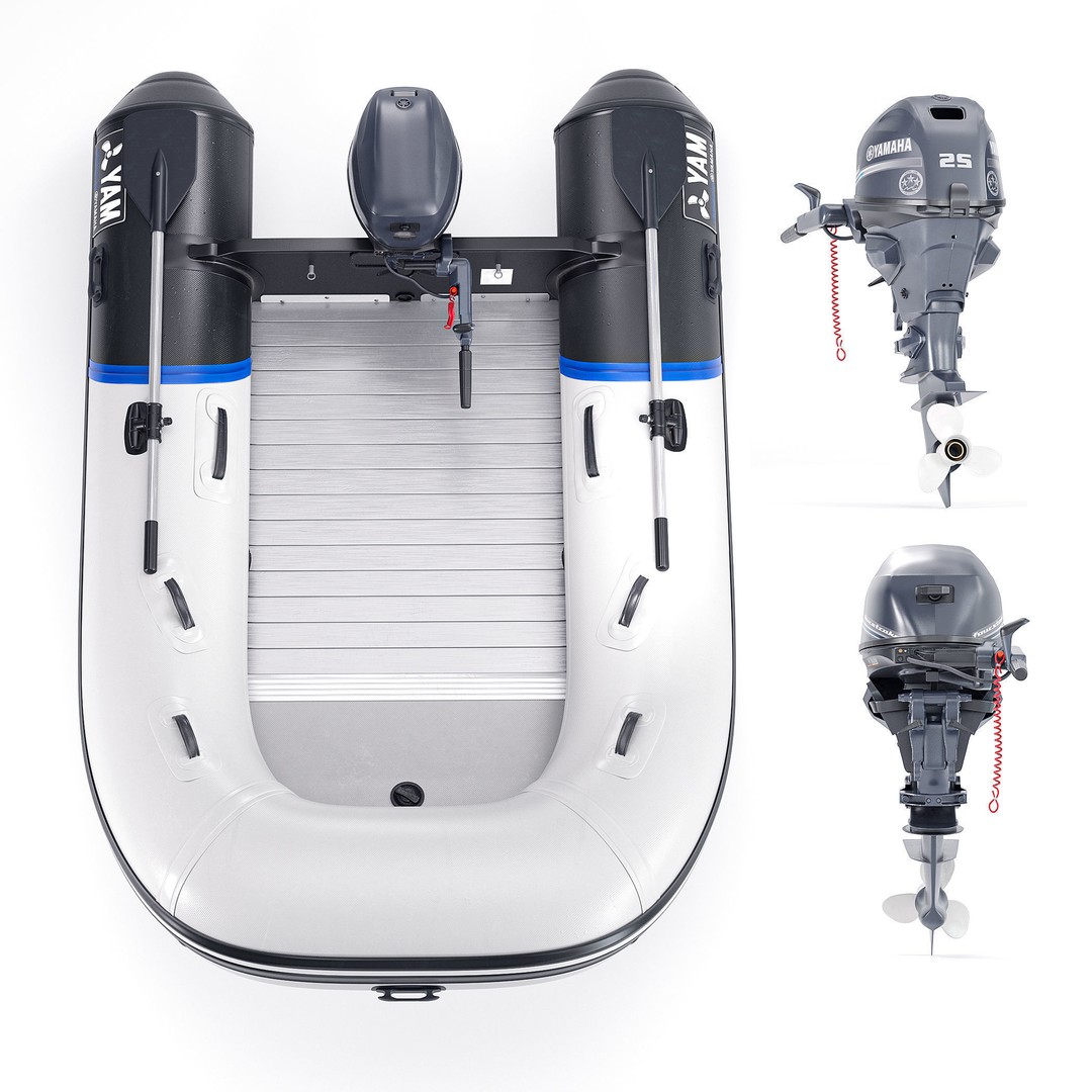 YAM 310S Boat 3D Model – Realistic High Poly Asset, FBX & More - View 4