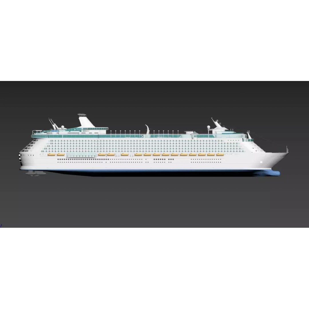 Oasis Class Cruise Ship 3D Model – High Poly Game Asset, FBX, PBR - View 10