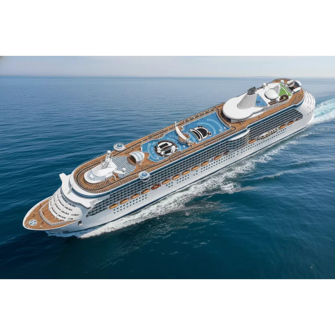 Oasis Class Cruise Ship 3D Model – High Poly Game Asset, FBX, PBR - View 2