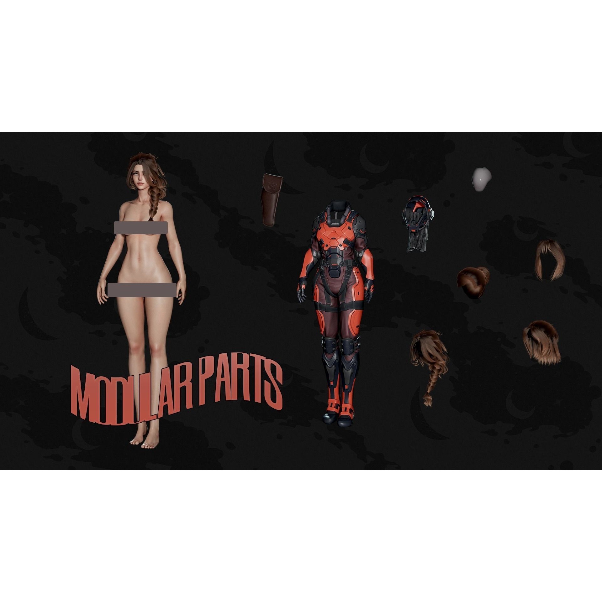 Stellar Trooper - Low-Poly Game-Ready 3D Model - View 13