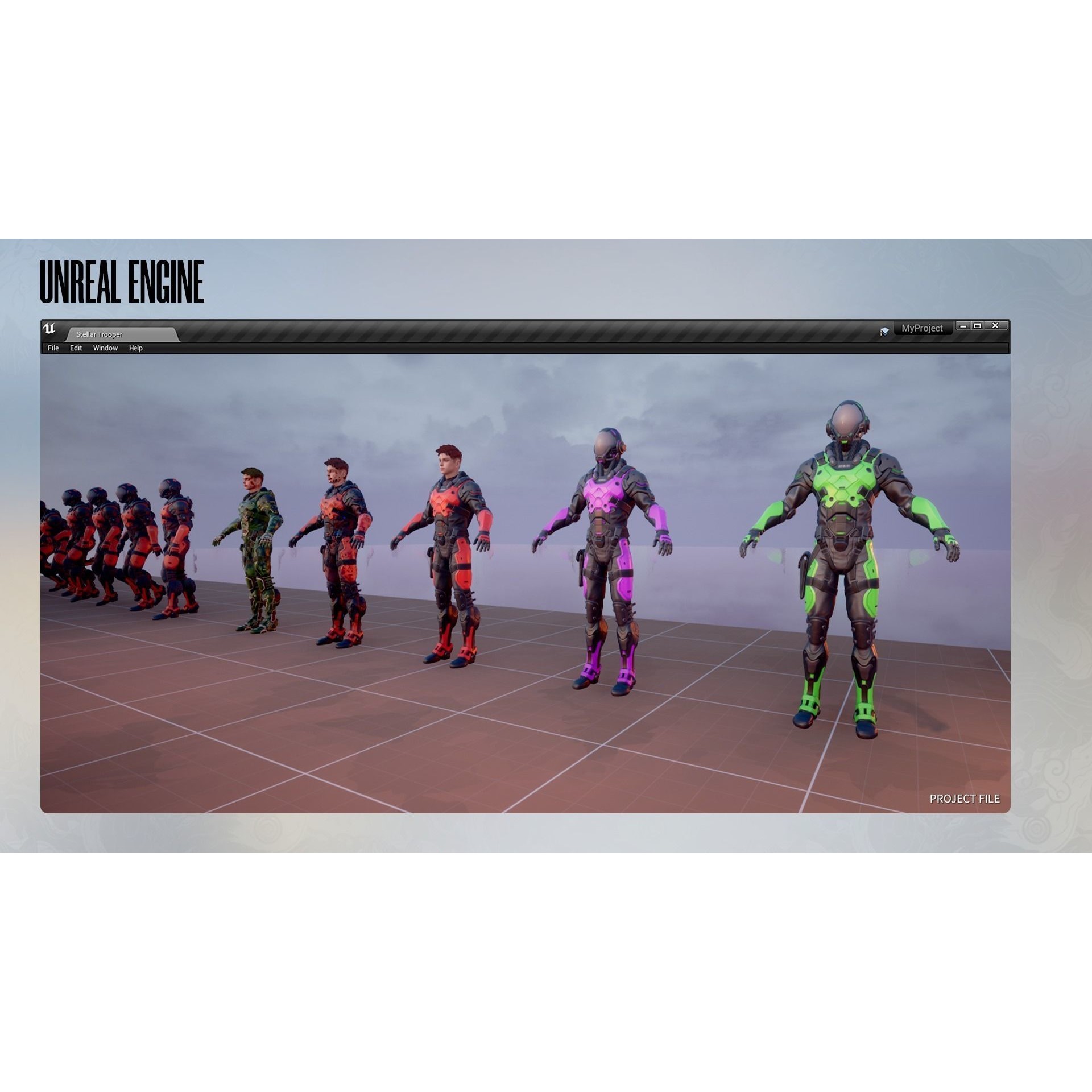 Stellar Trooper - Low-Poly Game-Ready 3D Model - View 23