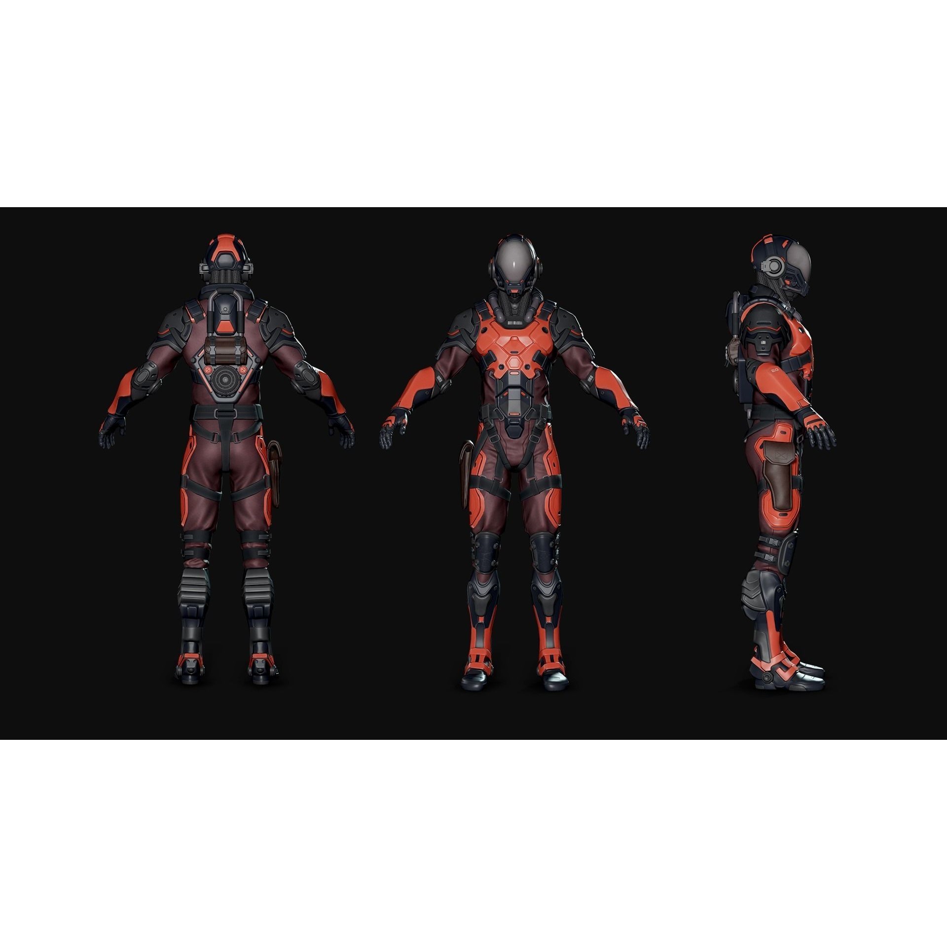 Stellar Trooper - Low-Poly Game-Ready 3D Model - View 36