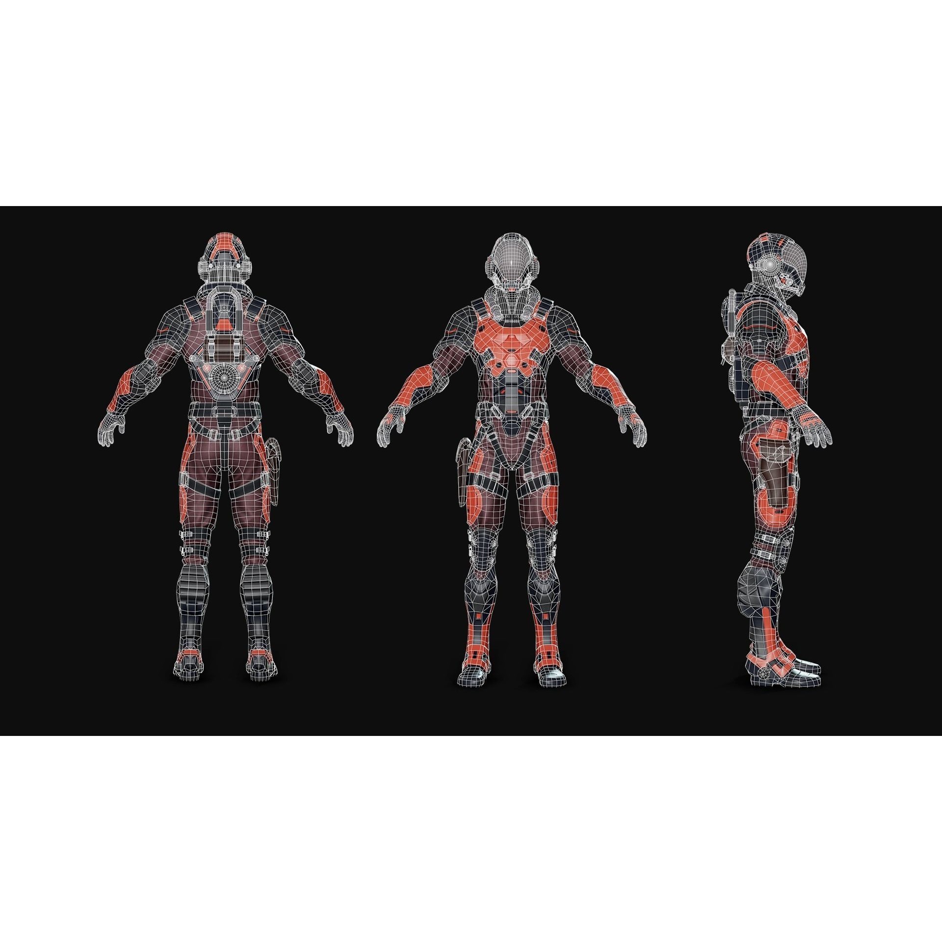 Stellar Trooper - Low-Poly Game-Ready 3D Model - View 37