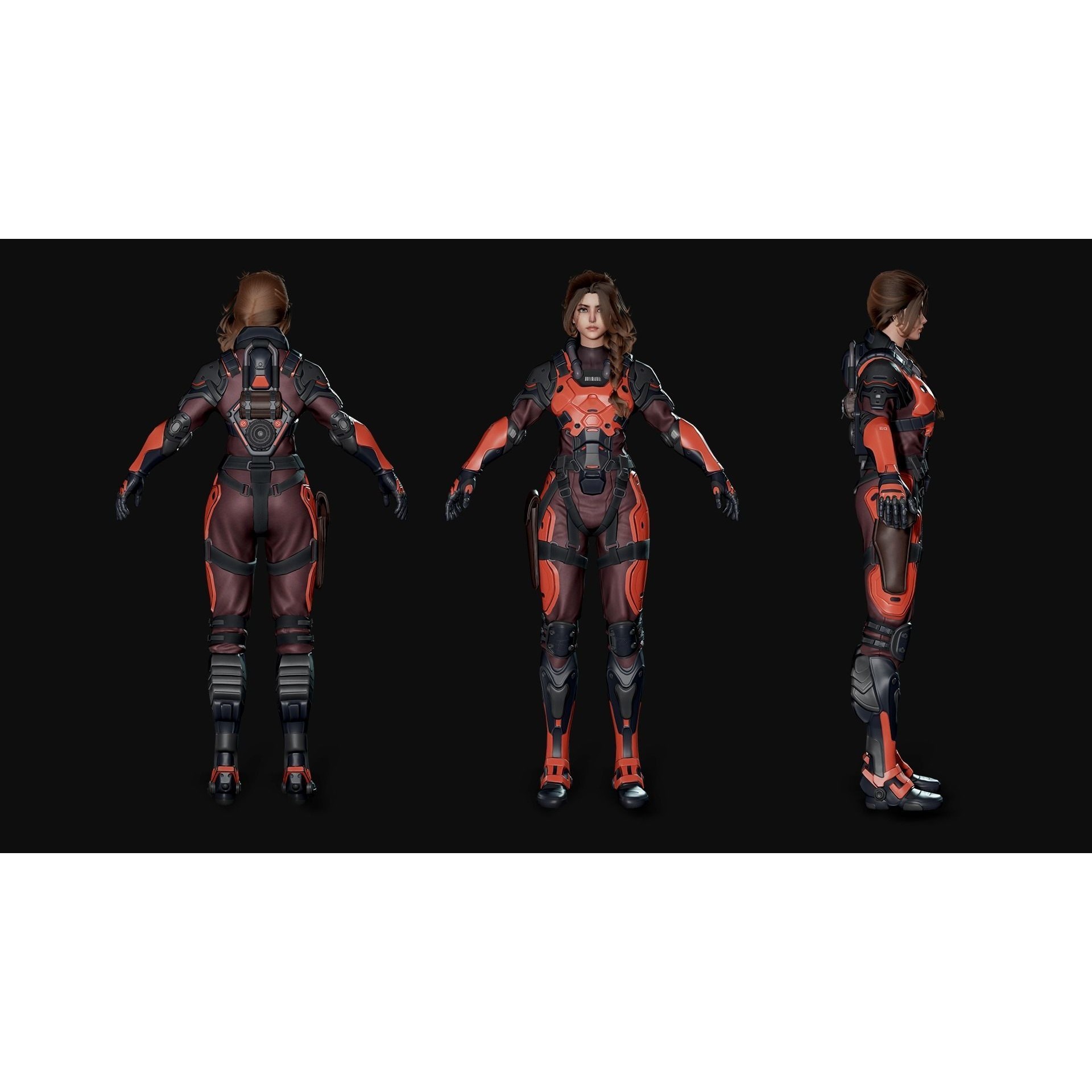 Stellar Trooper - Low-Poly Game-Ready 3D Model - View 38