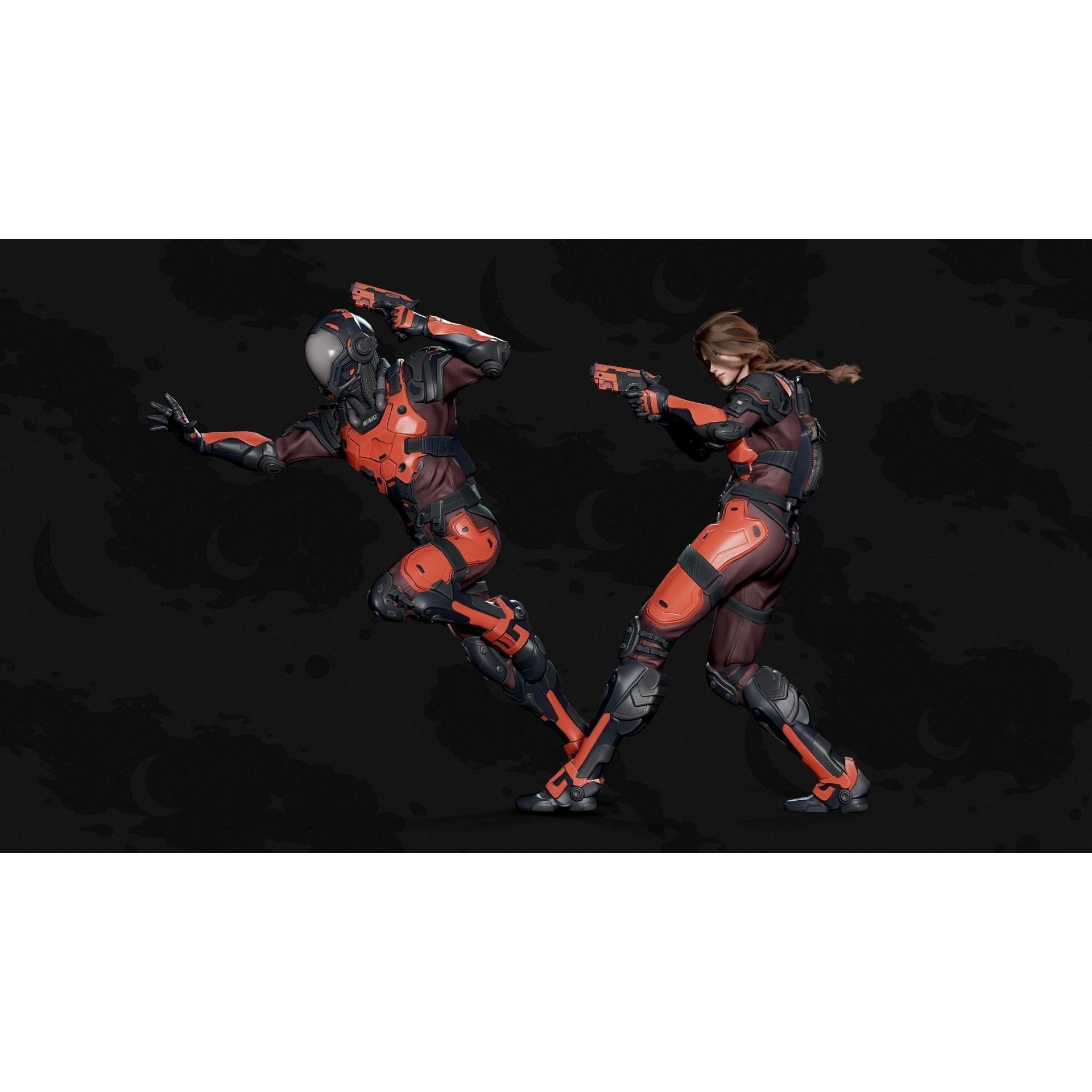 Stellar Trooper - Low-Poly Game-Ready 3D Model - View 4