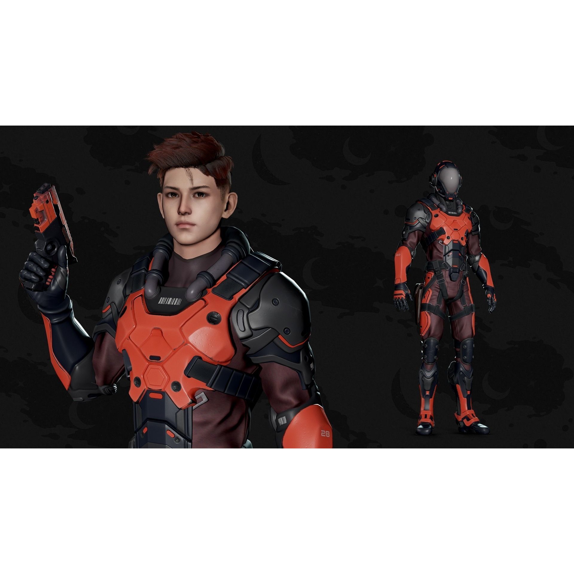 Stellar Trooper - Low-Poly Game-Ready 3D Model - View 5